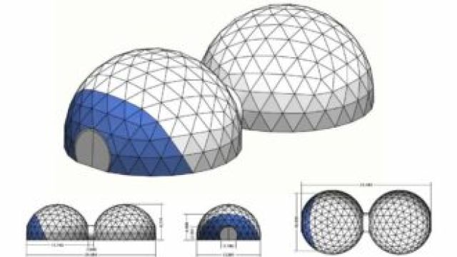 calcolo per cupola geodetica